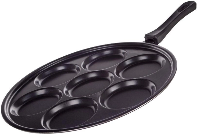 Sartén para tortitas de 29 cm para 7 tortitas con superficie antiadherente