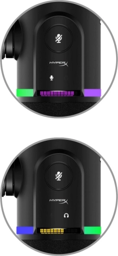 Control intuitivo con LED y mute táctil