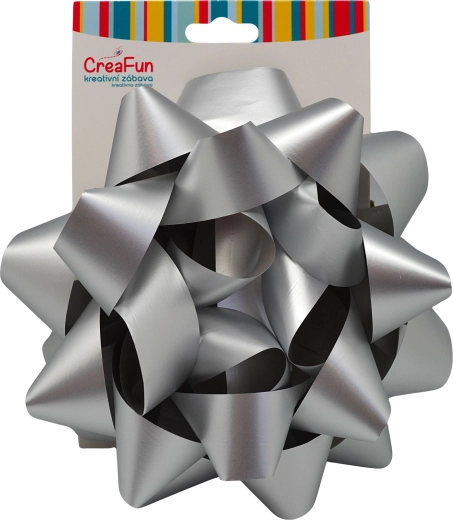 Lazo de regalo plateado 20 cm