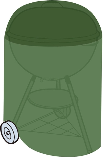 Lona protectora para parrilla redonda 71 × 76 cm de PE, verde