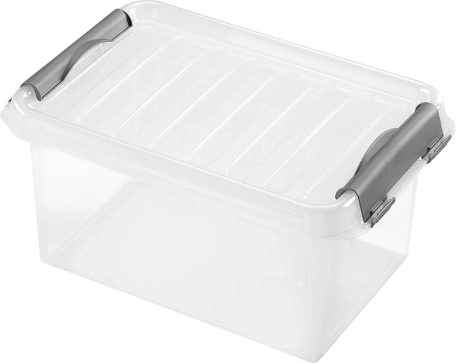 Caja de almacenamiento de plástico con tapa 4 l