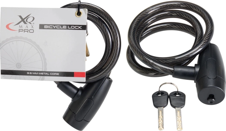 Candado de cable para bicicleta 10 × 800 mm, 2 llaves