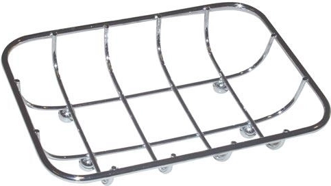 Jabonera rectangular 13 × 9 cm cromada