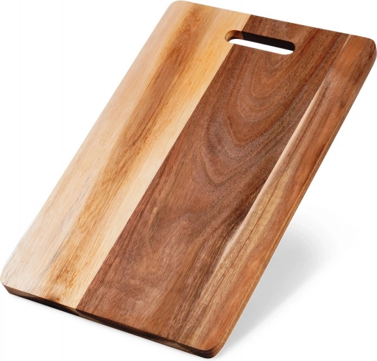 Tabla de cortar de madera de acacia 36 × 23 cm con asa