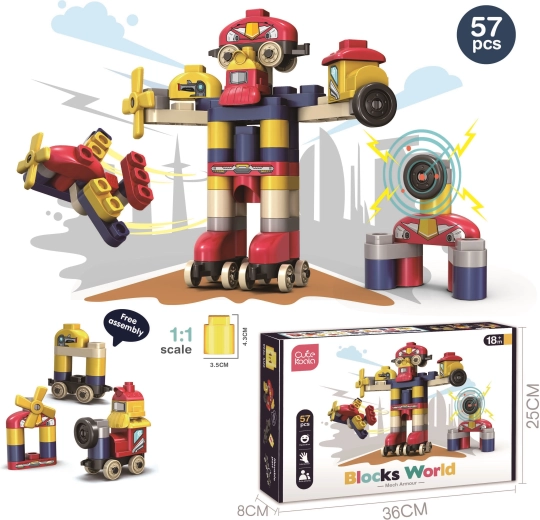 Set de construcción robot – bloques creativos de 57 piezas