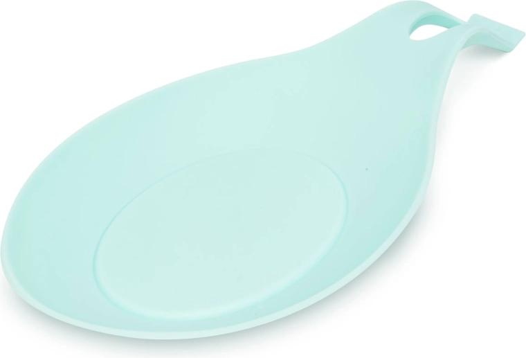 Soporte de silicona azul para cucharón