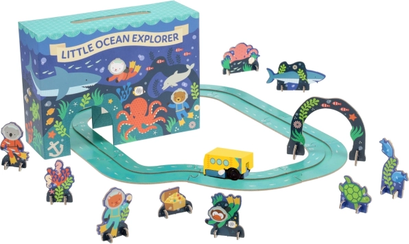 Petit Collage juego de exploración del océano