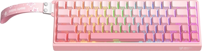 Teclado mecánico gaming ONIKUMA G69 rosa 60% RGB