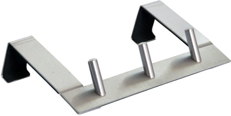 Perchero de acero inoxidable para puerta con 3 ganchos