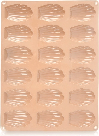 Molde de silicona para magdalenas madeleine, beige, 32 × 24,5 cm