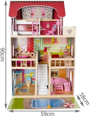 Tamaño XXL 90 cm y construcción de madera estable