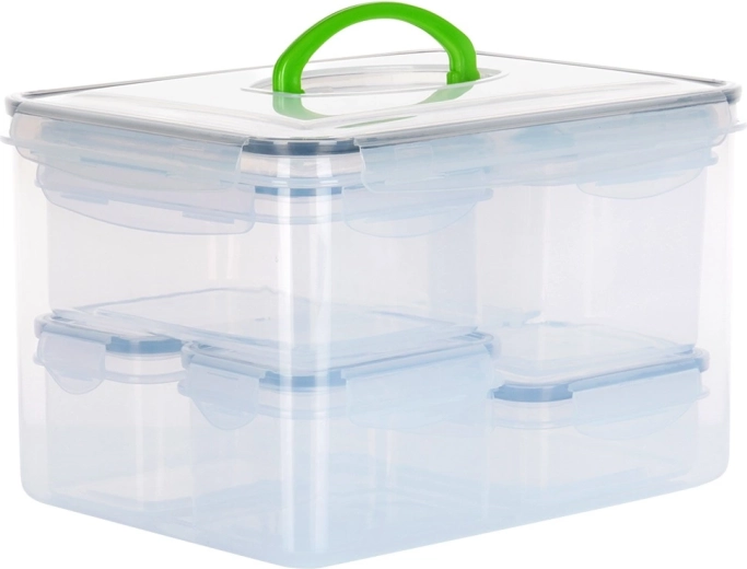 Caja de transporte grande con asa