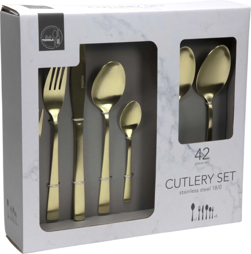 Juego de cubiertos Tavola 42 piezas – dorado