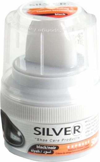 Crema autobrillante Silver para calzado con aplicador negro 50 ml