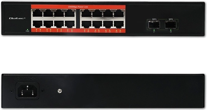16× puertos PoE para una alimentación sencilla de dispositivos