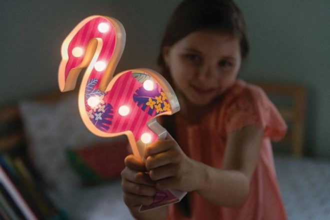 Luz nocturna Flamingo con diseño montable