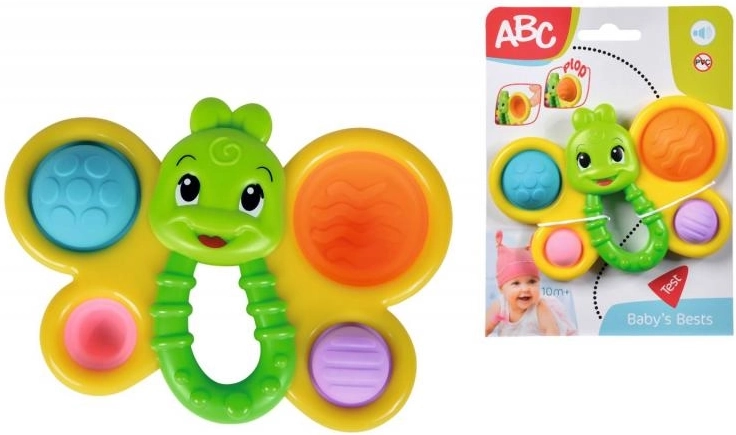 Sonajero mariposa para bebés con rellenos suaves y asa