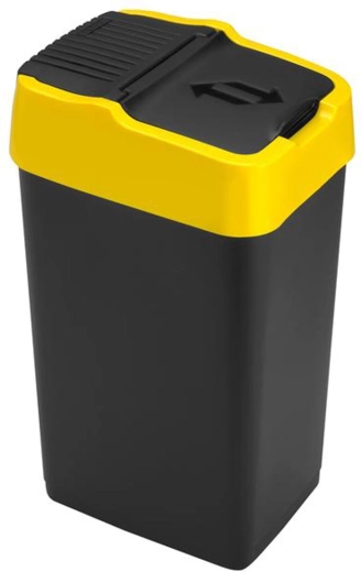 Papelera de plástico con tapa basculante HEIDRUN 18 l