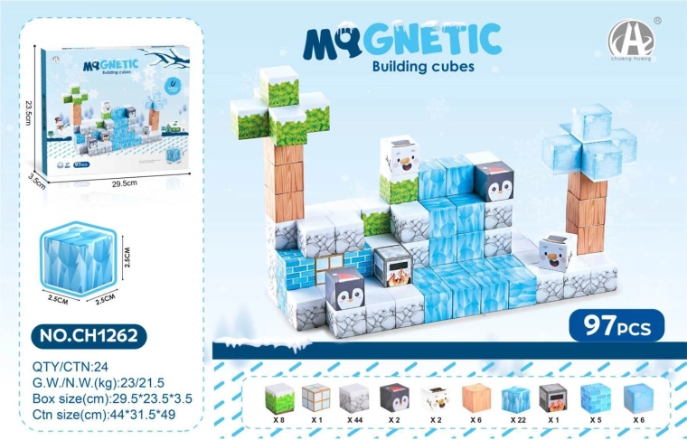 Set de cubos magnéticos 3D para niños 97 piezas