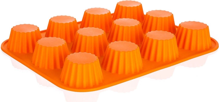 Molde de silicona para muffins 12 uds. naranja 32 × 24 cm