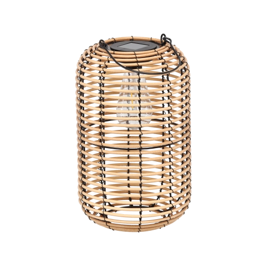 Farol solar de metal – beige 32 cm