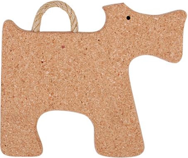 Salvamanteles de corcho con forma de perro 28 × 26 × 2 cm