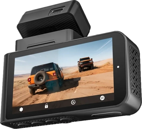 WOLFBOX X3 cámara para salpicadero con Wi-Fi, 2,5K, cámara trasera 1080p y tarjeta de 64 GB