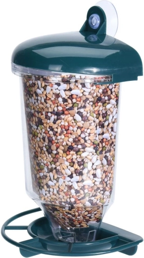 Comedero de ventana para pájaros con ventosa 23 cm