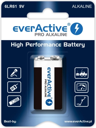 Batería 9V EverActive PRO Alcalina