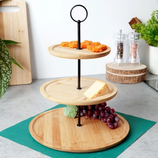 Bambú natural y soporte metálico resistente