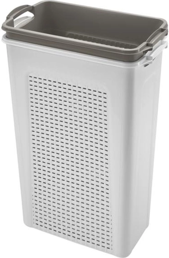 Cesto de plástico para ropa sucia – set de 2×45 l, 44 × 26 × 58 cm