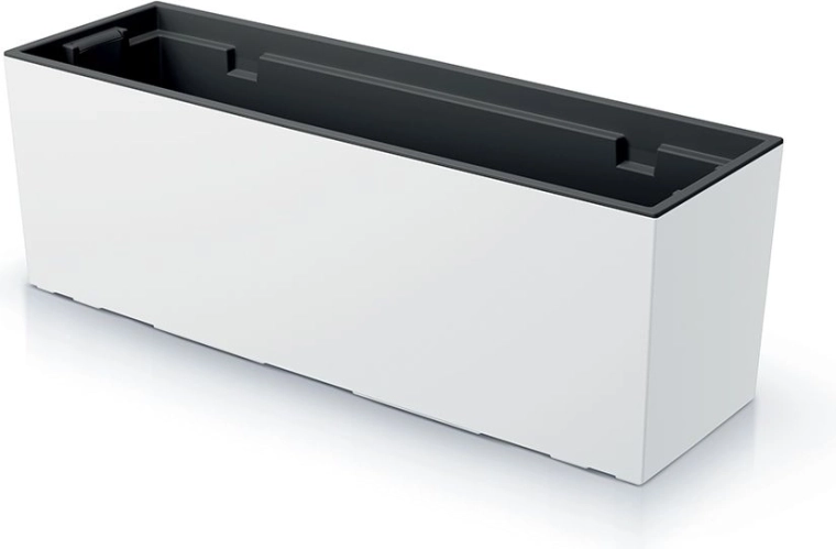 Jardinera URBI CASE de 77 cm con inserto, blanca