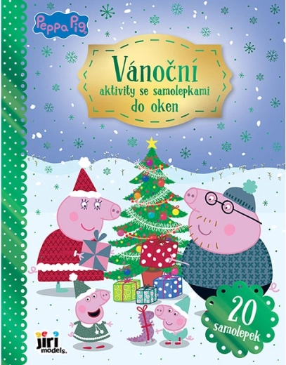 Actividades navideñas con pegatinas estáticas para ventanas Peppa Pig