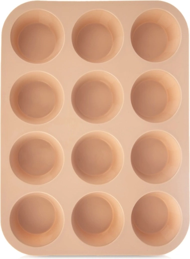 Molde de silicona para muffins 12 uds, beige 32,5 × 25 × 3 cm
