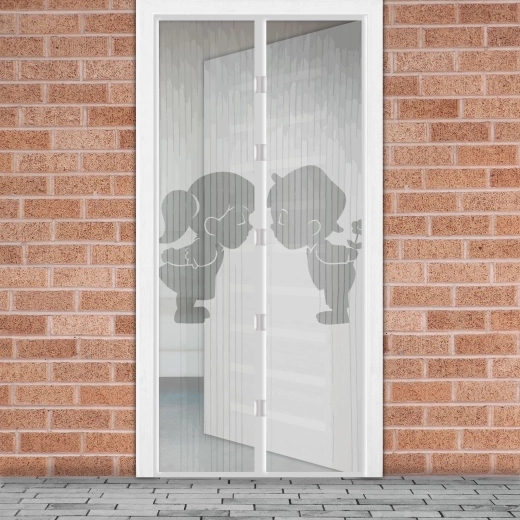 Cortina magnética para puertas contra insectos