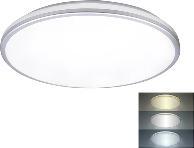 Solight luminaria LED redonda de techo/pared para humedad IP54 24 W 2150 lm 3CCT 38 cm