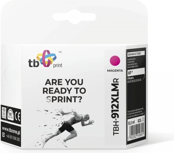 Tinta púrpura para HP OfficeJet Pro 8025, recambio compatible 912XL