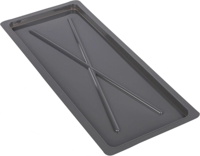 Bandeja de goteo plateada Metpol 55 × 24 cm para escurreplatos de armario de 60 cm
