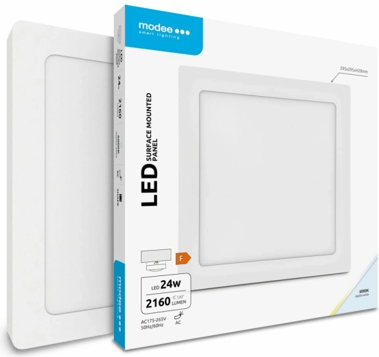 Panel de techo LED cuadrado Modee 24 W blanco frío 2160 lm