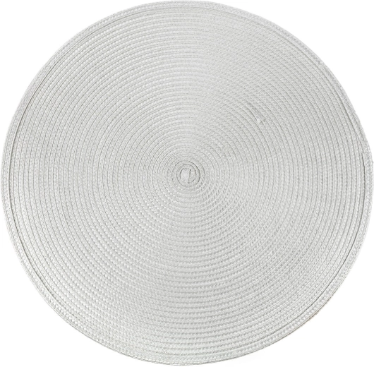 Mantel individual redondo de plástico TONDO 38 cm gris claro