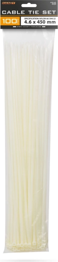 Bridas autoblocantes transparentes para cables de 450 × 4,6 mm, 100 unidades