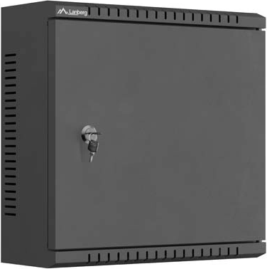 Armario de instalación mural Lanberg TPR de 10" con panel MESH de 340 × 340 × 140 mm, negro