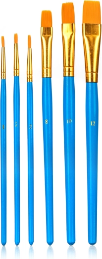 Set de pinceles de nailon mix 6 uds