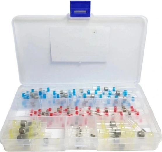 Conectores de soldadura termorretráctiles con estaño – set de 117 uds. (embalaje dañado)