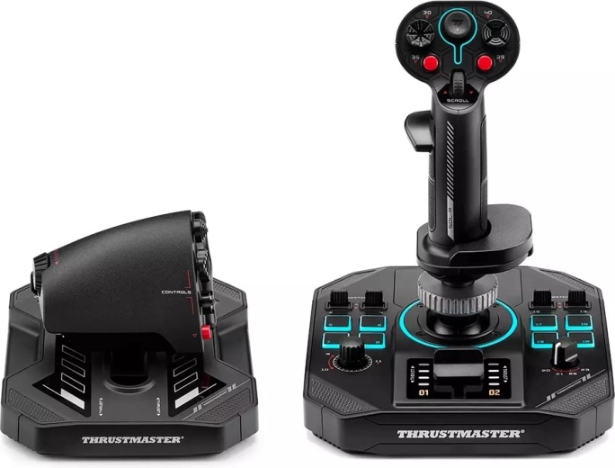 Joystick y acelerador SOL-R 4 HOTAS para simuladores de vuelo