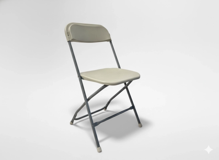 Silla plegable para catering, gris