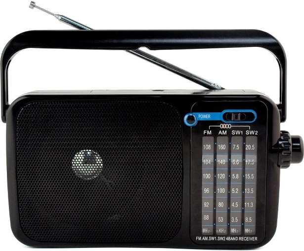Radio portátil FM/AM/SW/LW con antena telescópica