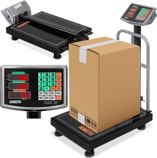 Báscula industrial de plataforma 300 kg HUMBREG MH-192 con pantalla LED