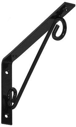 Soporte de ménsula para estantes 150 × 100 mm, negro