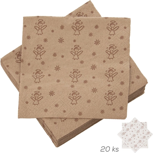 Servilletas de papel ángel 33 × 33 cm, 20 uds